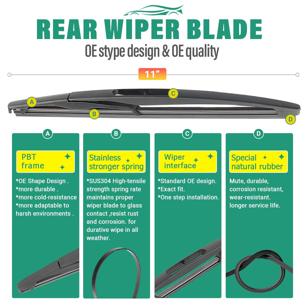 WINDSMILE wiper pack for Chevrolet Sonic with three OEM-quality blades