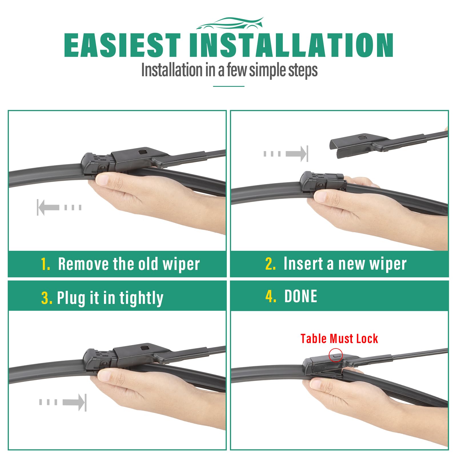 WINDSMILE Cruze wiper blades 2-pack for convenient replacement.