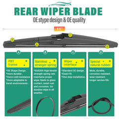 WINDSMILE easy-install front and rear wiper blades for Buick Envision