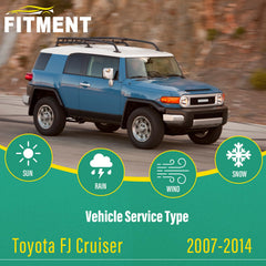 WINDSMILE FJ Cruiser front 14-inch blade left side maintains clear view.