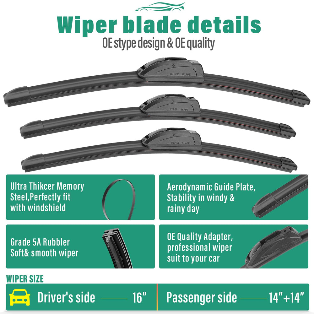 WINDSMILE FJ Cruiser front 14-inch blade right side in rain.