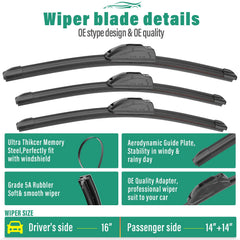 WINDSMILE FJ Cruiser front 14-inch blade right side in rain.