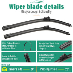 WINDSMILE windsmile-glb-wipers-12-rear ensure reliable rear wipe for all-weather clarity.
