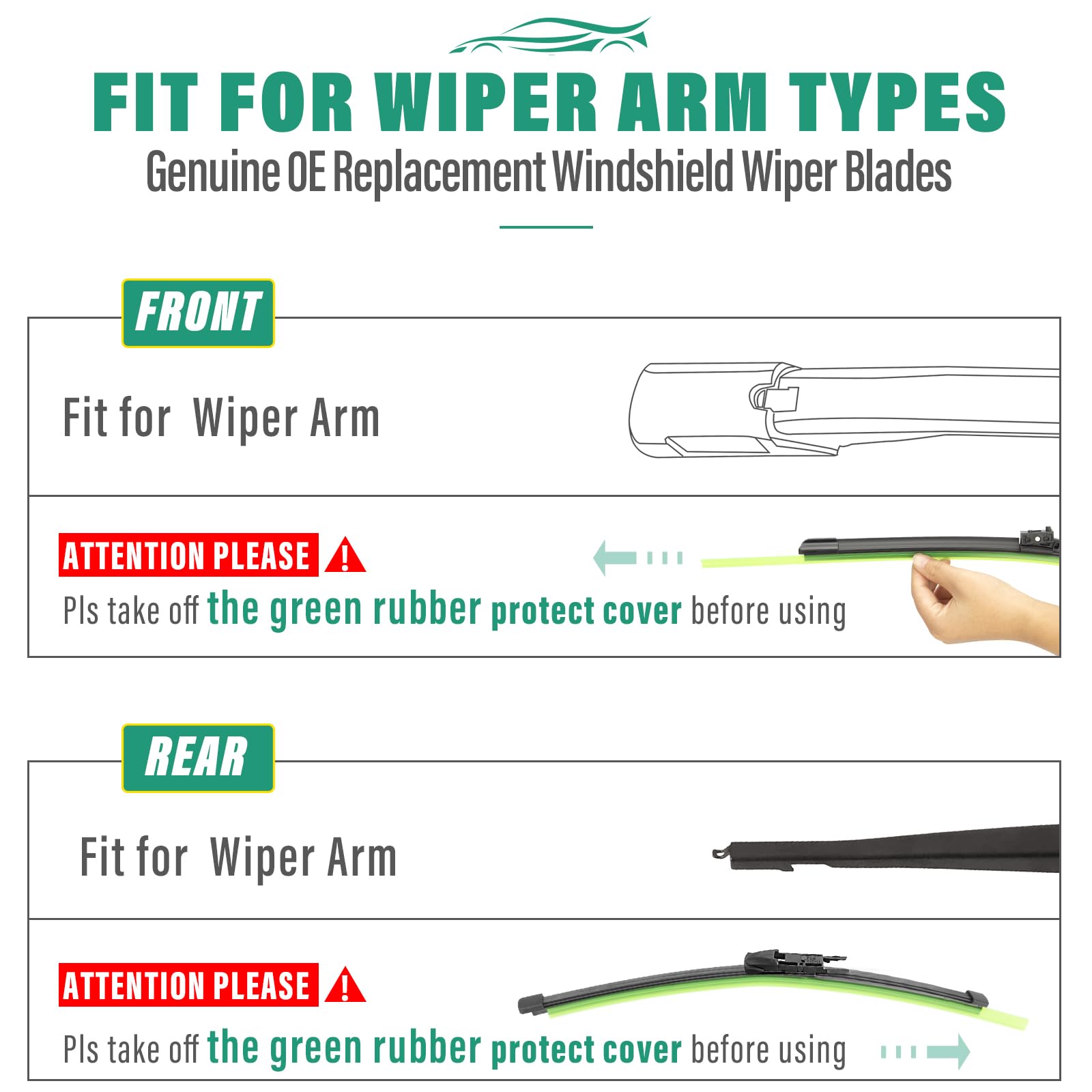 WINDSMILE clear-view wipers help maintain visibility during rain.