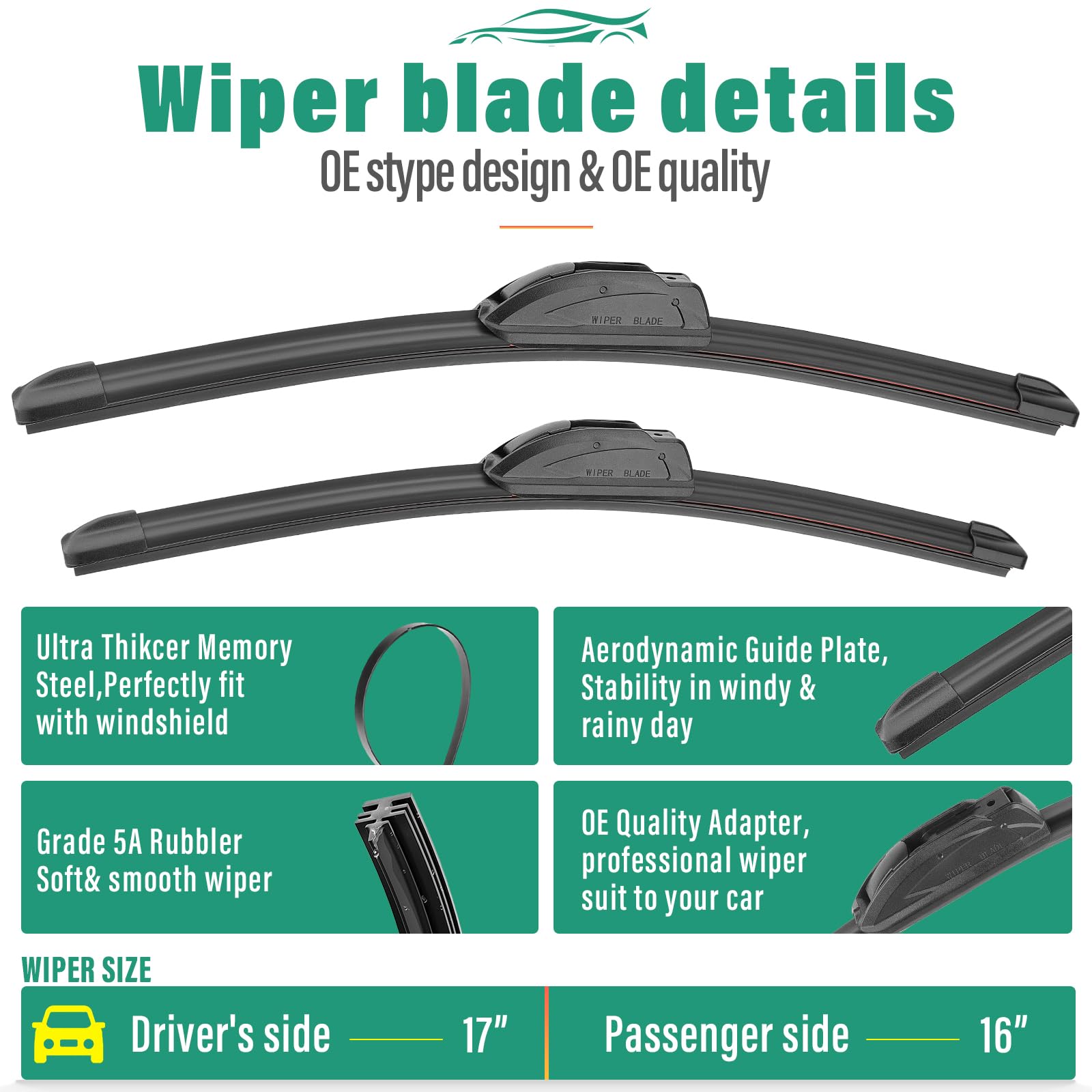 WINDSMILE H3 10inch rear wiper blade for reliable rear wipe