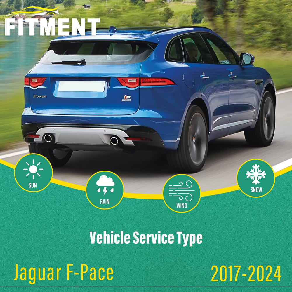 WINDSMILE Jaguar F-Pace 19inch front wiper on windshield during rain.