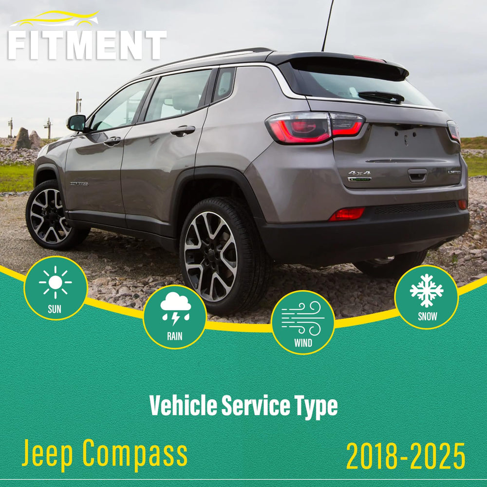 WINDSMILE Jeep Compass 18 front wiper blade in use delivers streak-free wipe