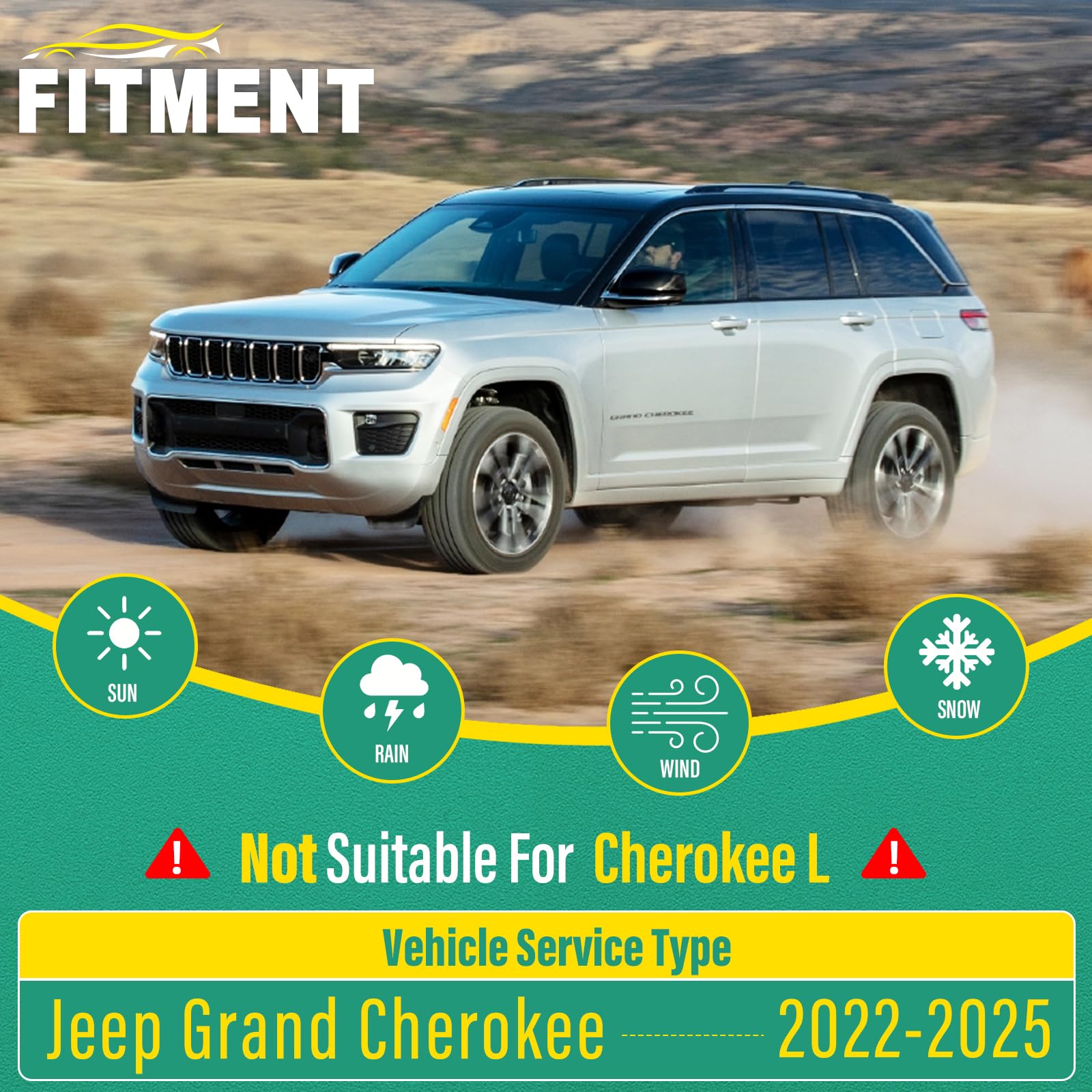 WINDSMILE Jeep Grand Cherokee 20-inch front wiper for clear windshield