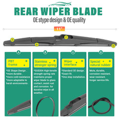 WINDSMILE all-weather wiper set for Kia Seltos, ready for rain, snow, and shine.
