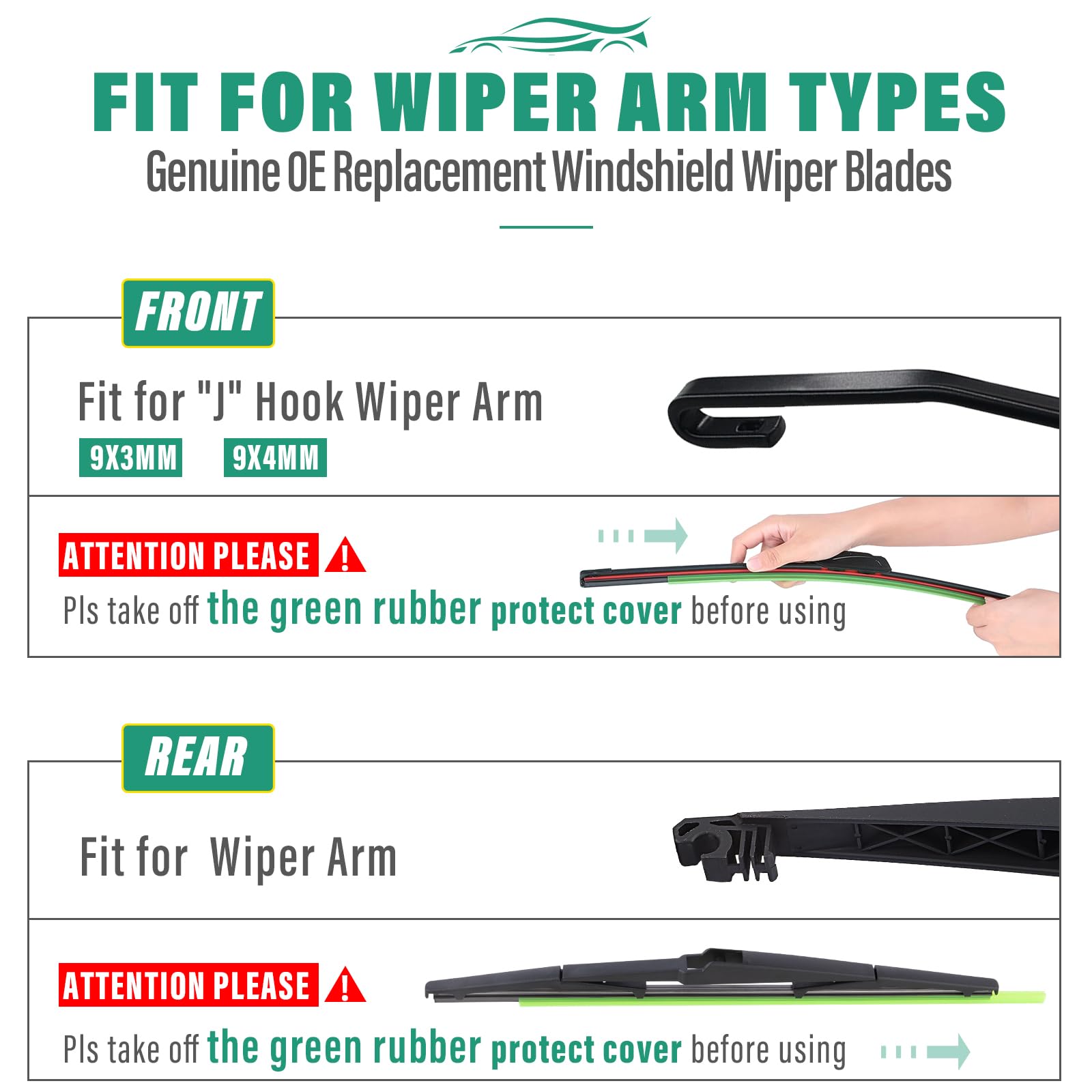 WINDSMILE easy-install wipers for Kia Seltos with adapter-free replacement.