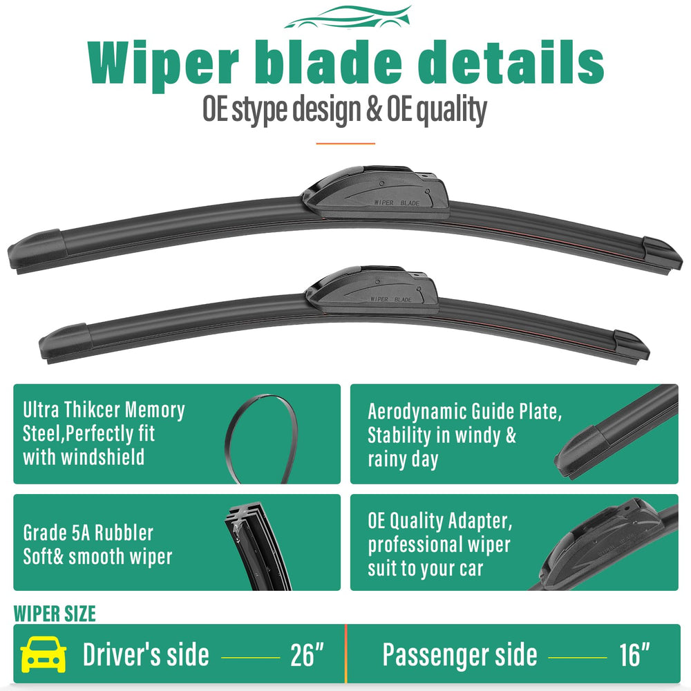 WINDSMILE Kona 12-inch rear wiper blade provides reliable rear visibility in rain.