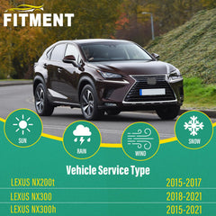 WINDSMILE Lexus NX 16-inch front blade ensures precise glass contact.