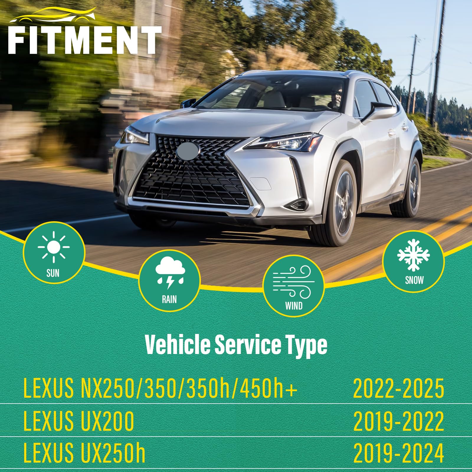 WINDSMILE Lexus NX front 16-inch wiper blade delivers smooth wipe.