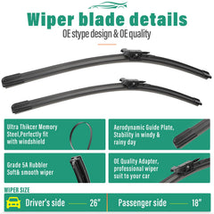 WINDSMILE 11-inch rear wiper blade on Corsair improves rear window visibility
