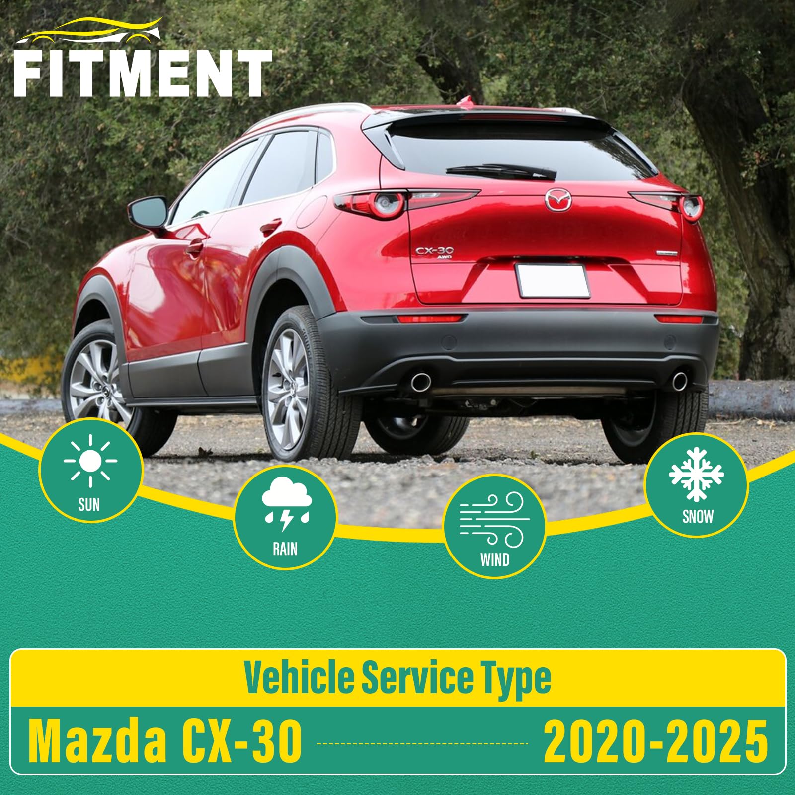 WINDSMILE 16-inch front wiper blade ensures streak-free wipes for CX-30.