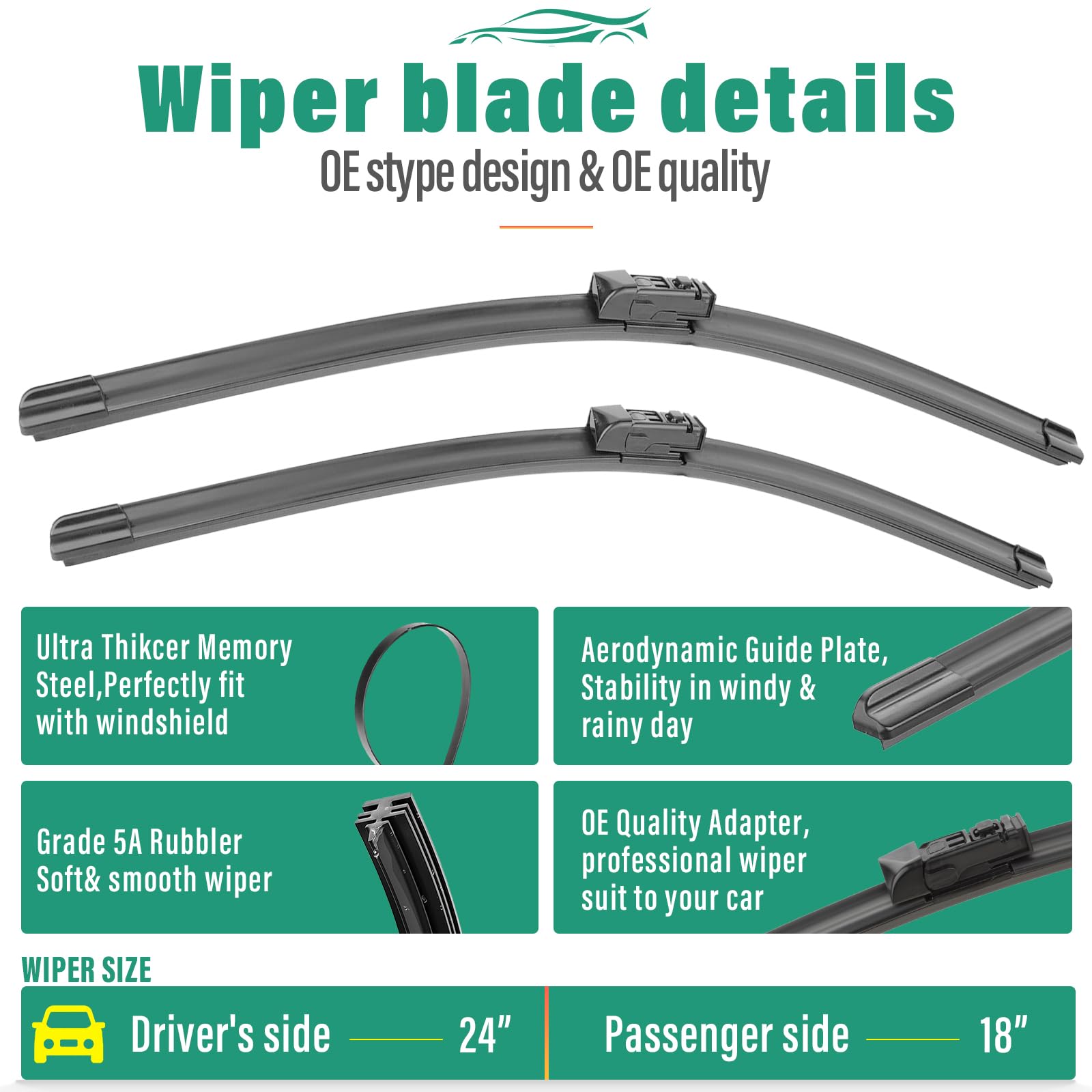 WINDSMILE Mazda CX-5 easy-installation blades enable hassle-free replacement.