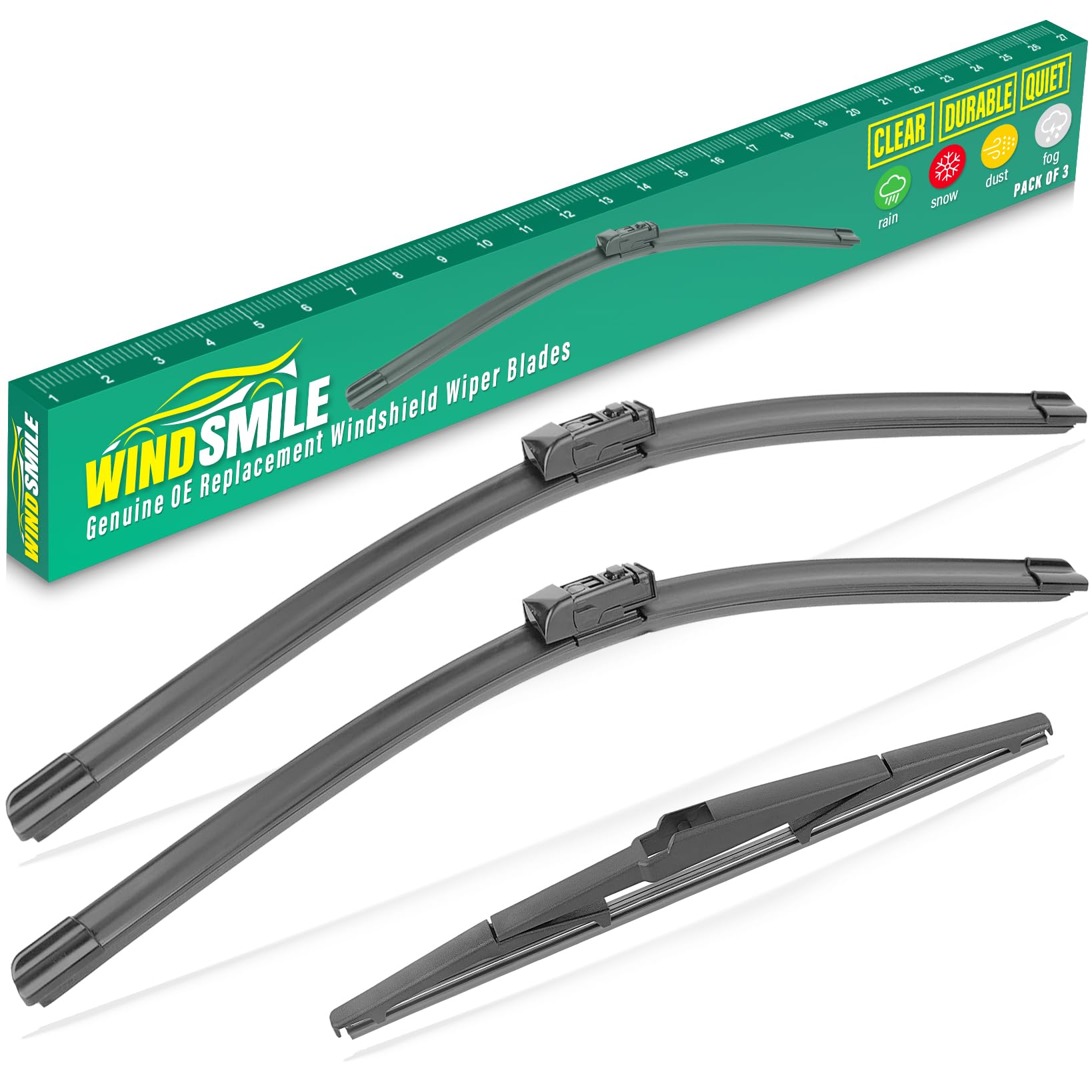 WINDSMILE Mazda CX-5 wiper blades packaging shows quick OEM replacement.