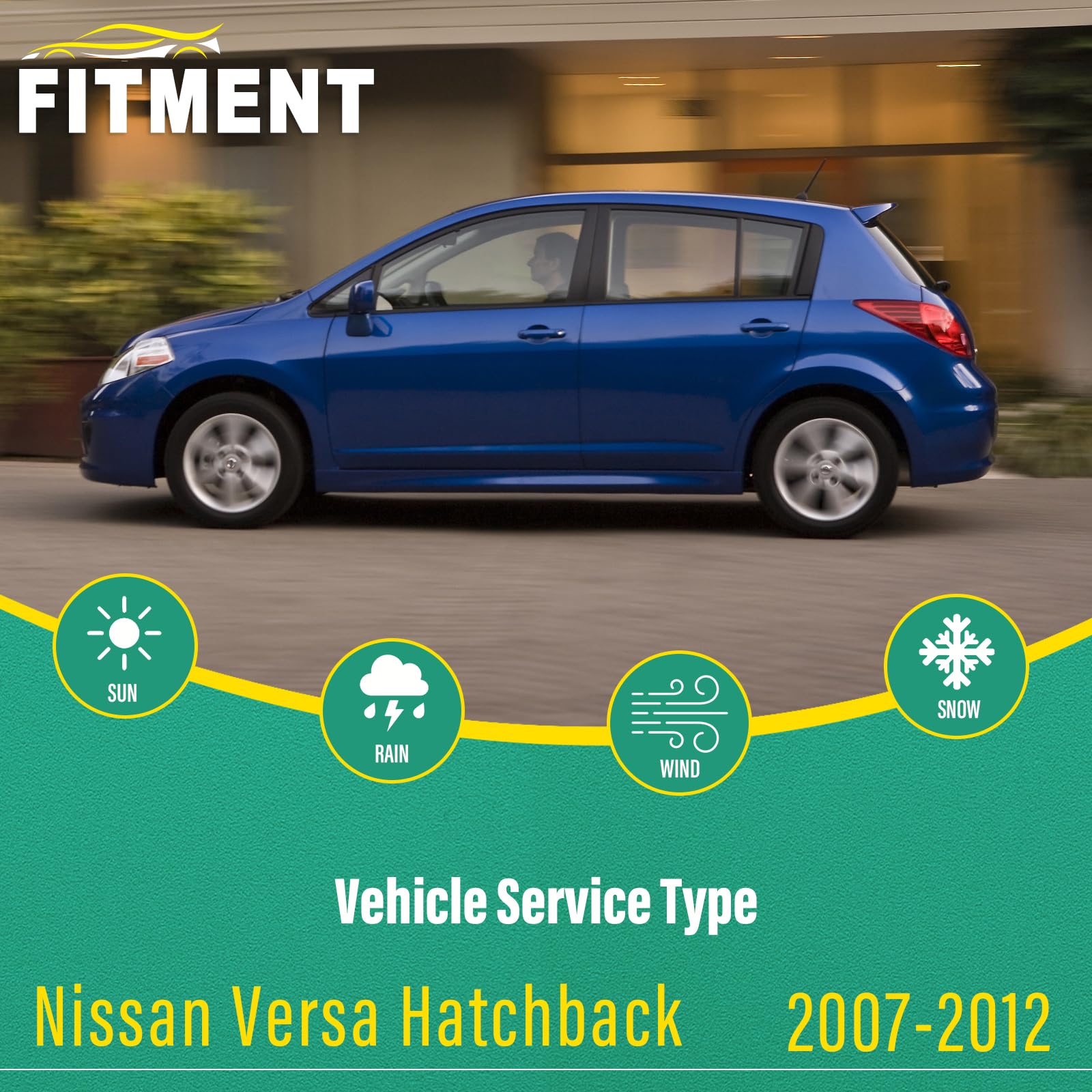 WINDSMILE Nissan Versa 14-inch front wiper blade for streak-free windshield.