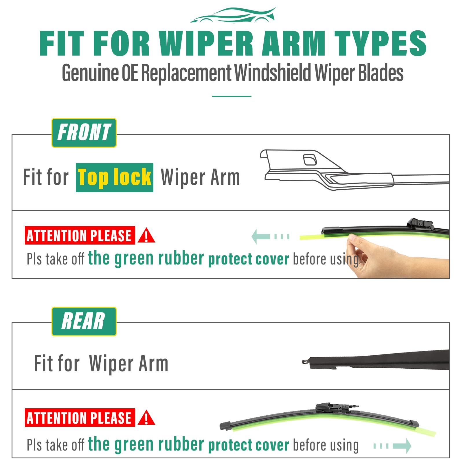 WINDSMILE Wind-resistant design maintains consistent contact for reliable wipes