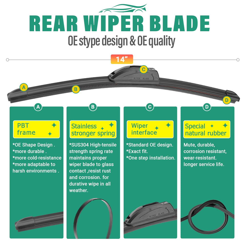 WINDSMILE pack of 3 wipers shows OEM-quality all-weather replacement