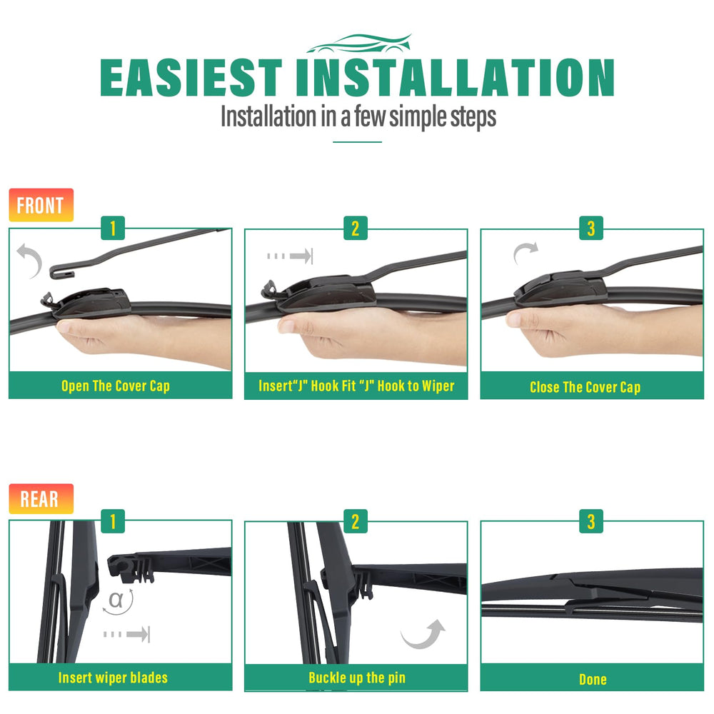 WINDSMILE blades provide consistent contact for even pressure across windshield
