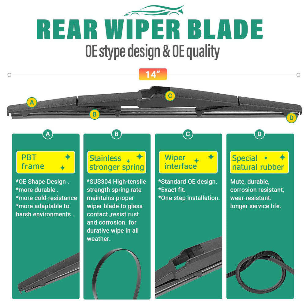 WINDSMILE all-weather wiper pack of 3 for GX470 replacement.
