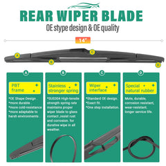 WINDSMILE pack of three premium all-weather wiper blades for Versa.