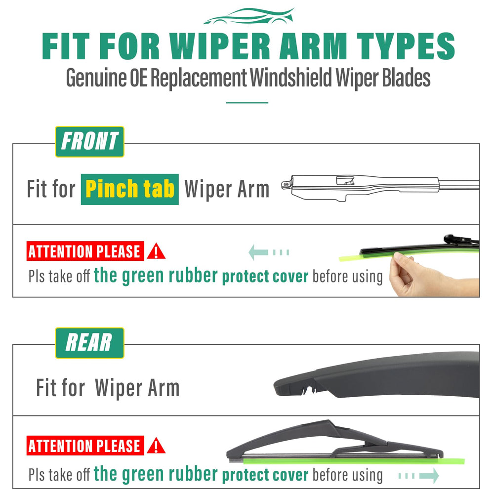 WINDSMILE 3-pack provides complete front and rear wiper coverage for Mini Countryman