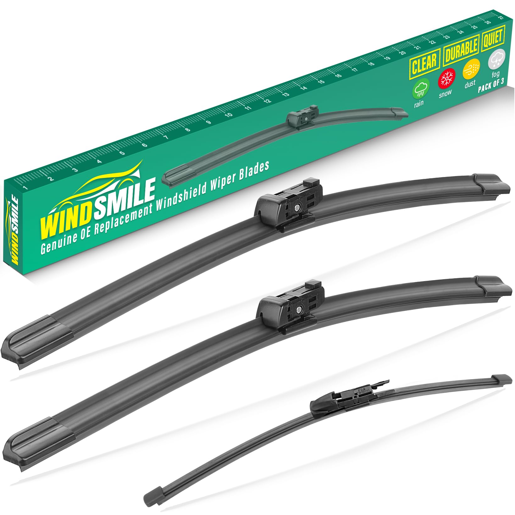 WINDSMILE 24-inch front wiper blade for Porsche Macan delivers streak-free rain visibility
