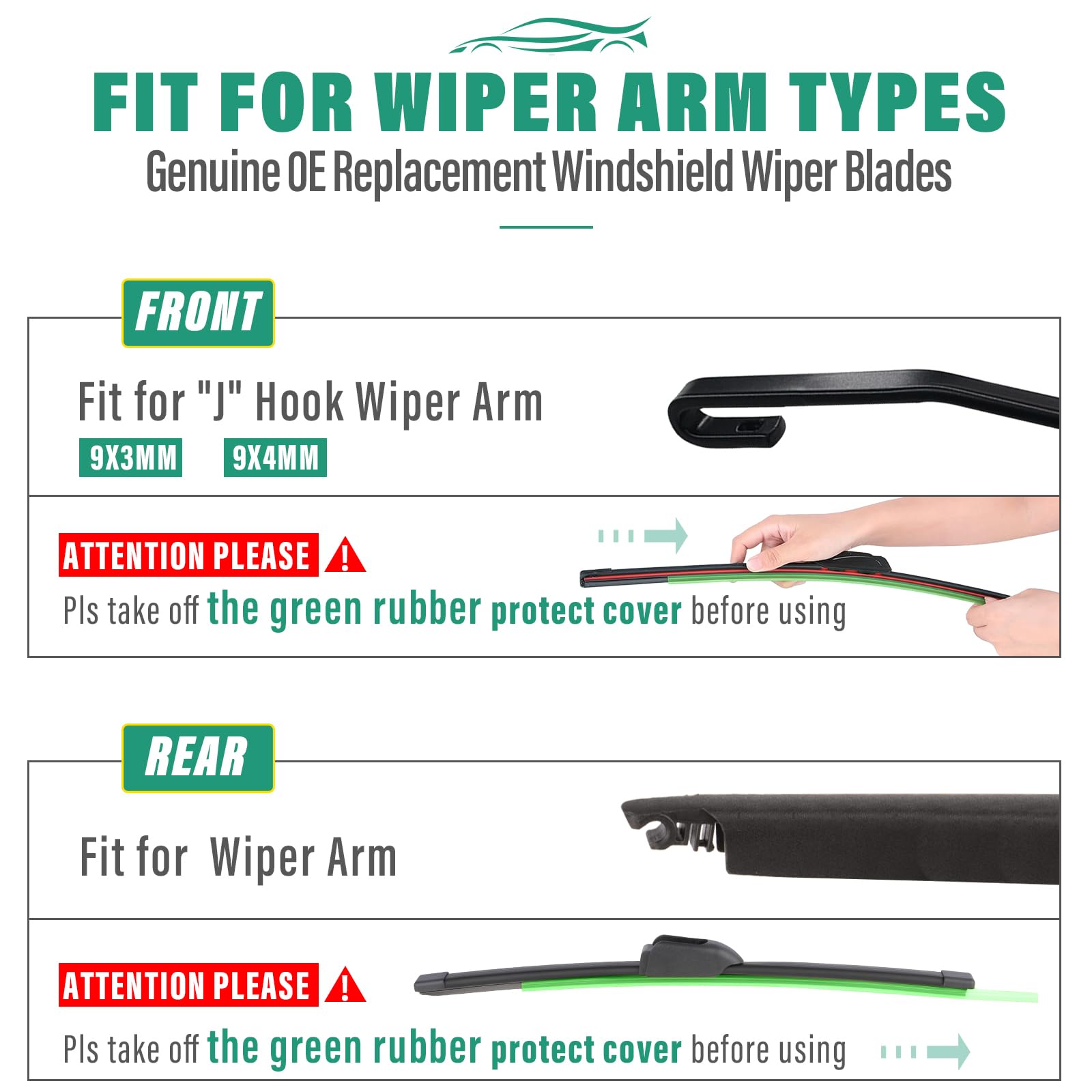 WINDSMILE rear wiper blade for Kia Soul provides quiet wipes