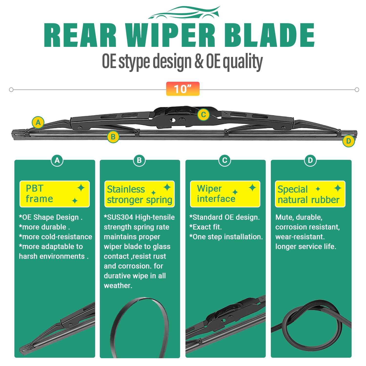WINDSMILE rubber blade close-up showing durable, high-quality material.