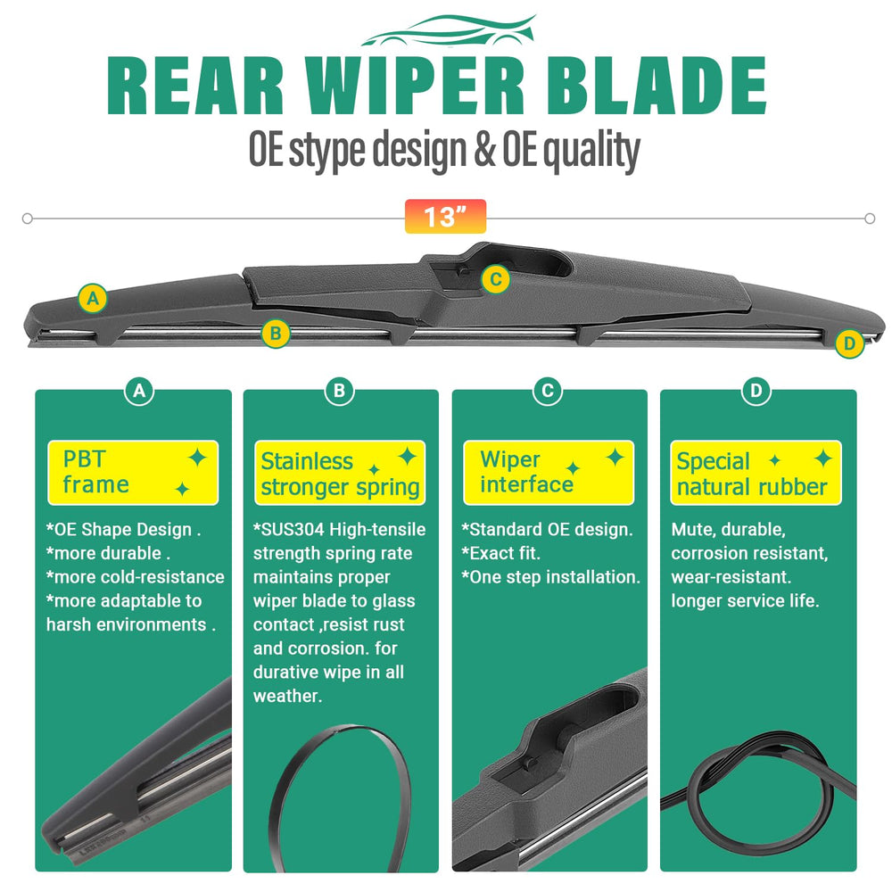 WINDSMILE Sedona 26-inch front wiper blade for precise contact and durability