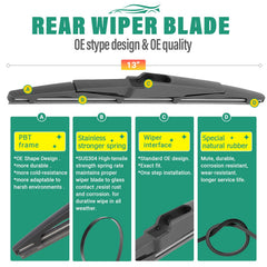 WINDSMILE Sedona 26-inch front wiper blade for precise contact and durability