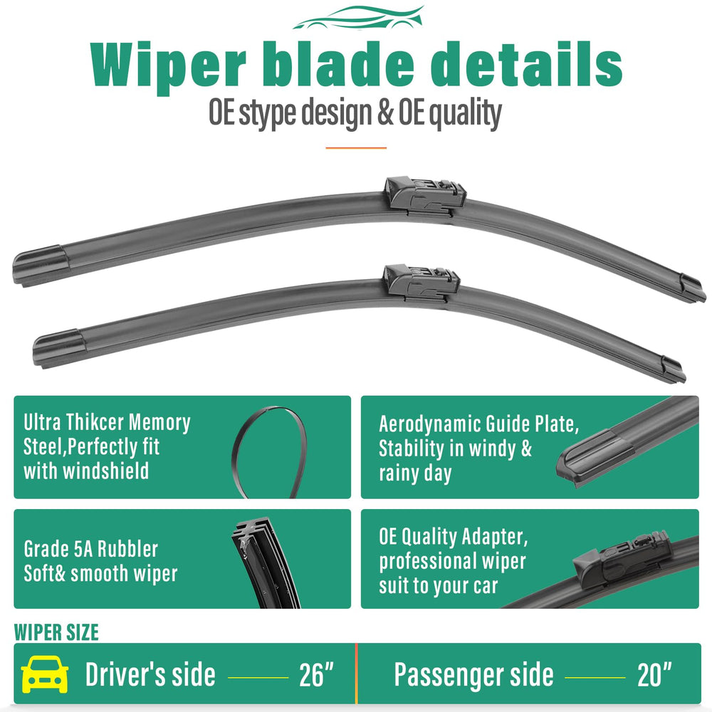 WINDSMILE 14-inch rear blade for Subaru Ascent keeps rear window clean.