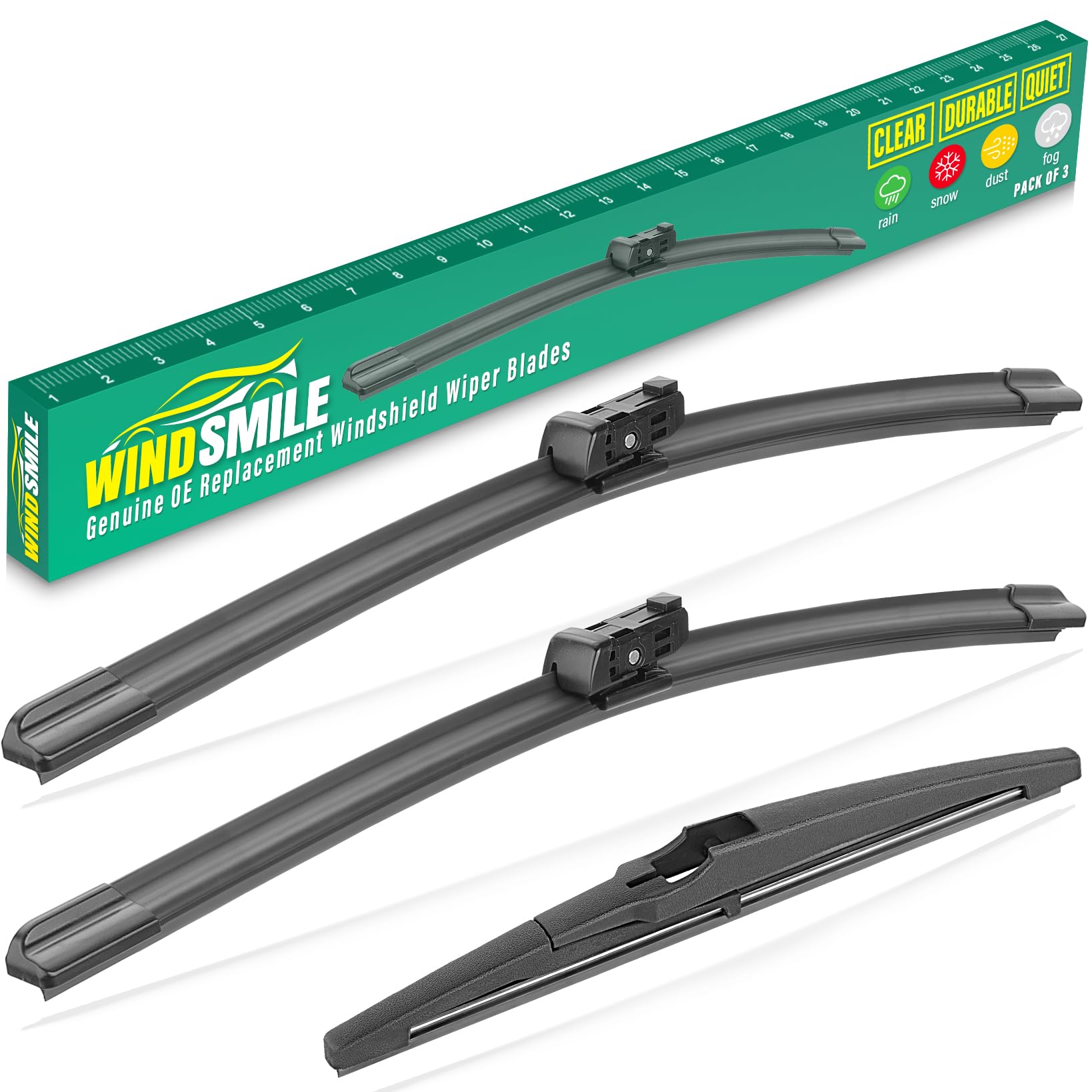 WINDSMILE TrailBlazer 24-inch front wiper blade for clear rain visibility