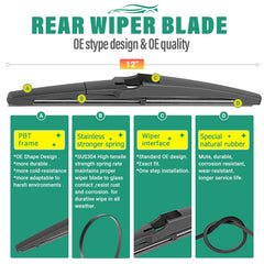 WINDSMILE blade close-up shows premium rubber for streak-free wiping