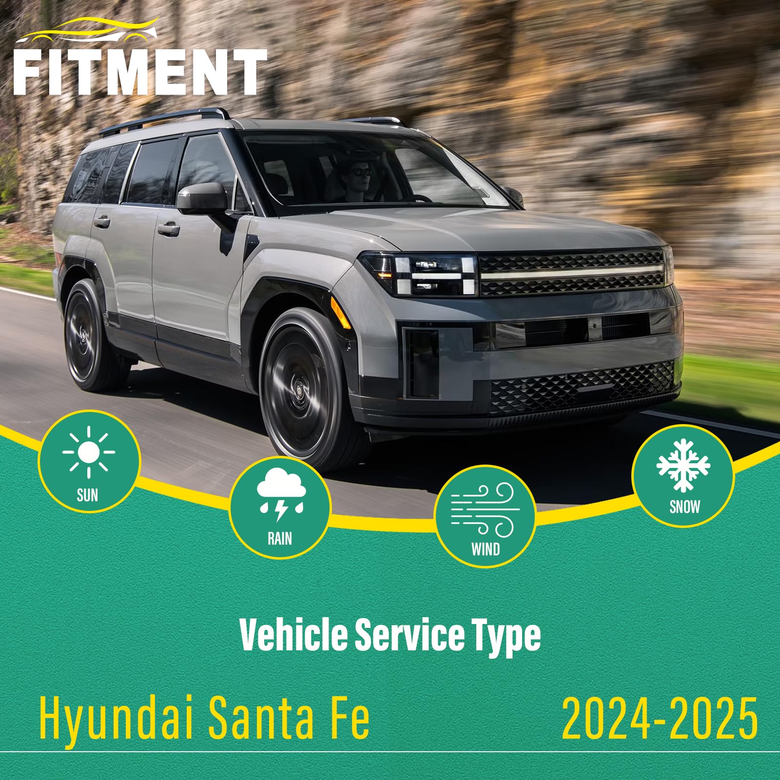 WINDSMILE 16 inch front blade for Hyundai Santa Fe delivers smooth wiping