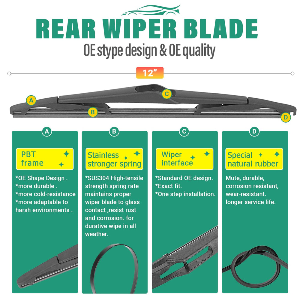 WINDSMILE triple-pack wiper blades with OEM-quality replacement
