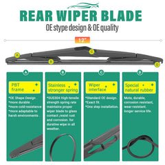 WINDSMILE triple-pack wiper blades with OEM-quality replacement