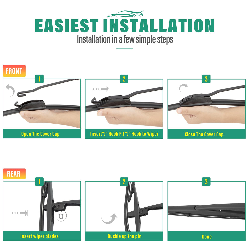 WINDSMILE pack of 3 blades ready for all-weather use.