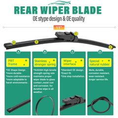 WINDSMILE easy install wiper set for quick replacement with no adapters