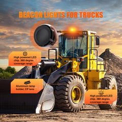 WINECO amber strobe beacon light front view improves roadside awareness in traffic