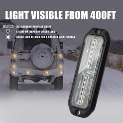 Wineco amber-white LED strobe kit side mount for quick vehicle integration