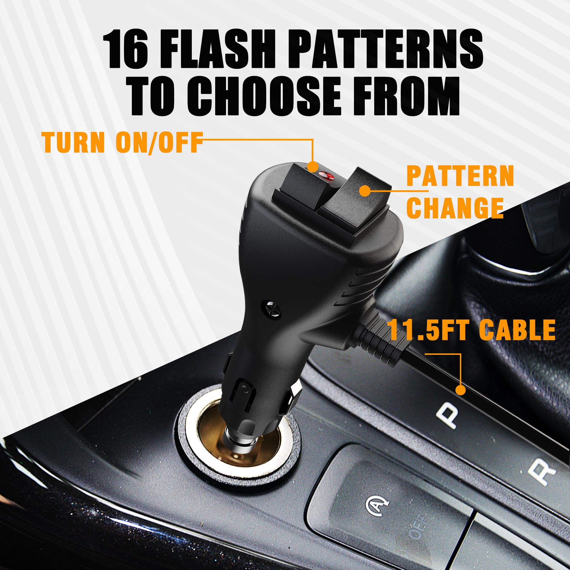 WINECO safety lights with wide‑angle optics for better on‑road visibility.