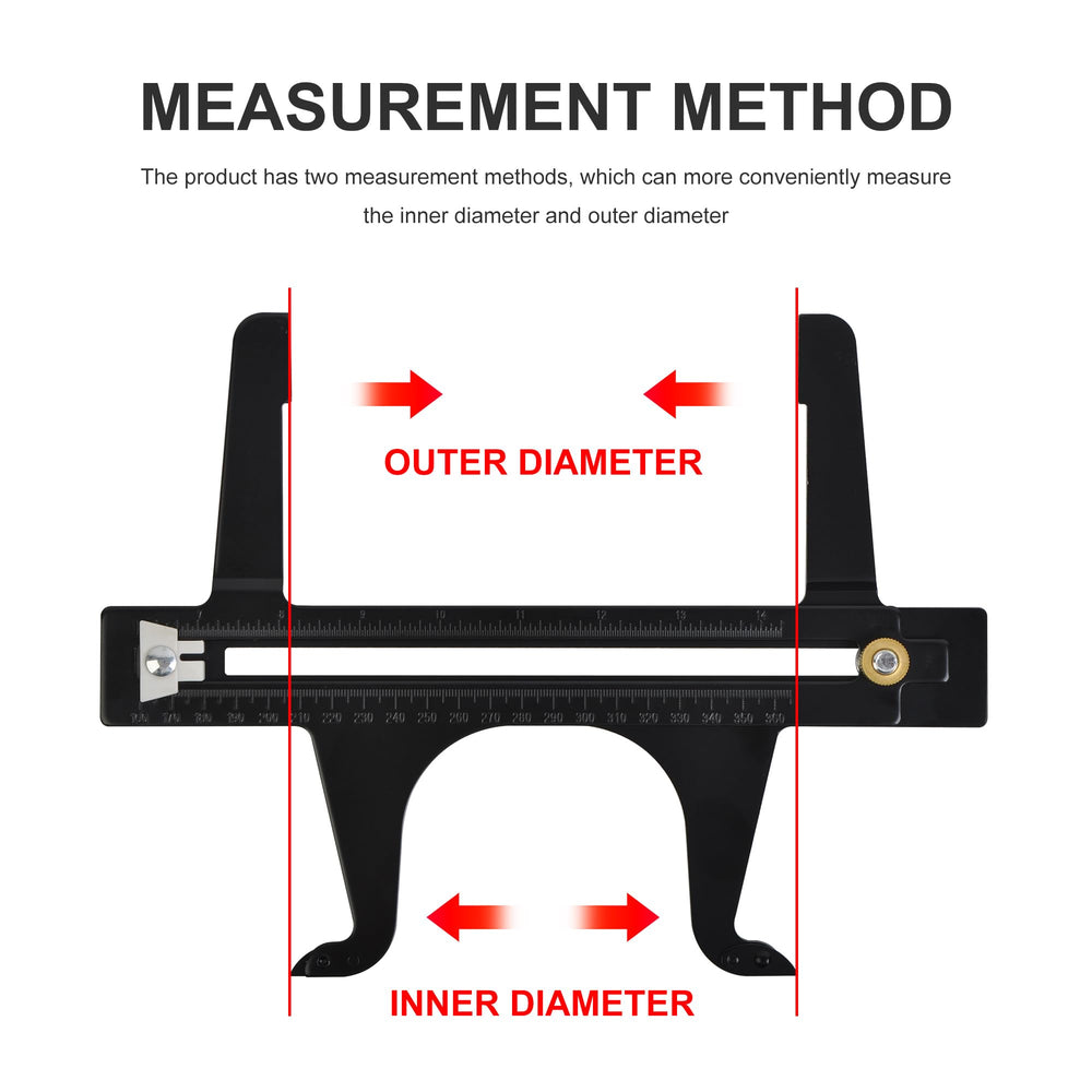 WINMAX Brake Gauge on a drum during measurement for accurate clearance.