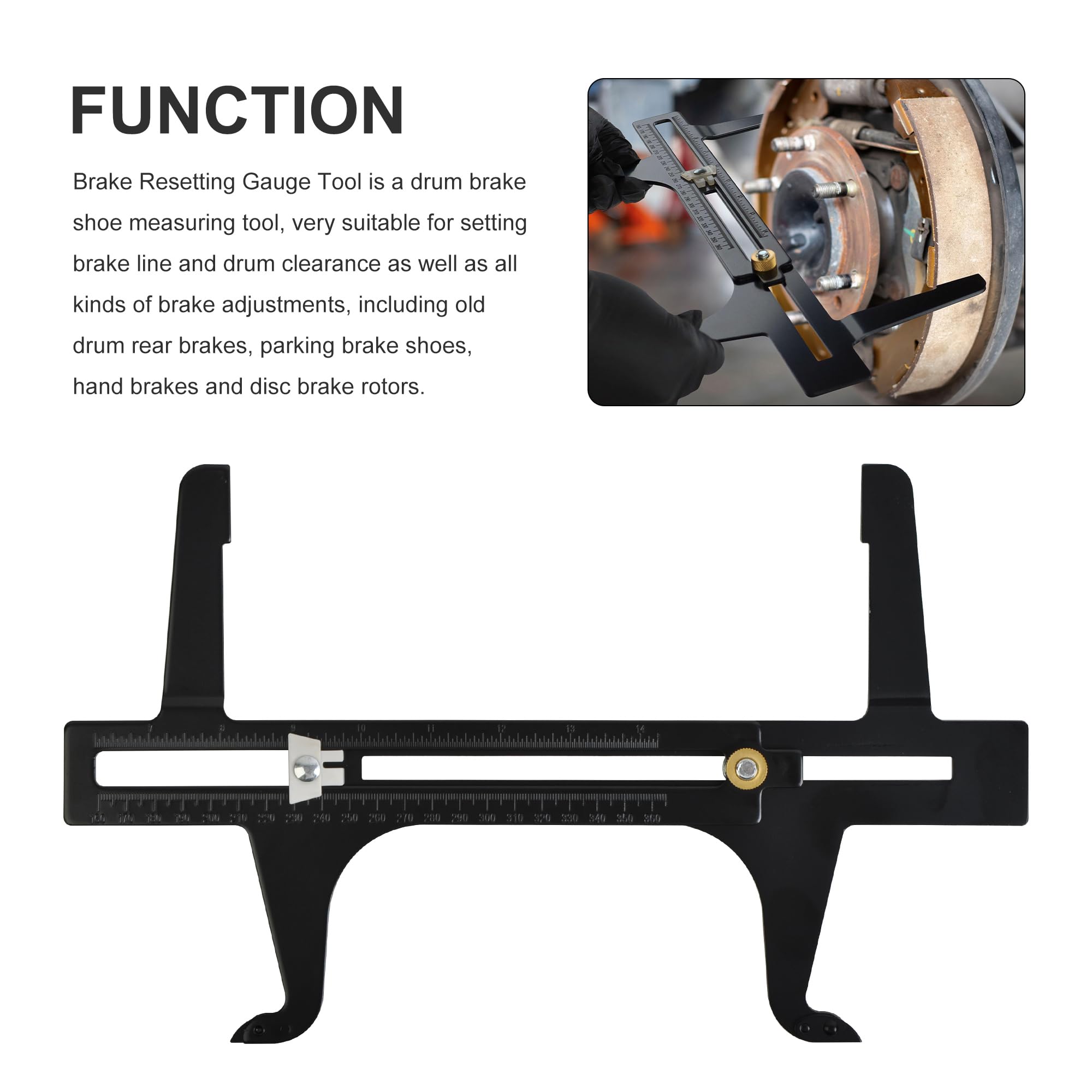 WINMAX Brake Gauge lock knob in use ensures stable, repeatable readings.