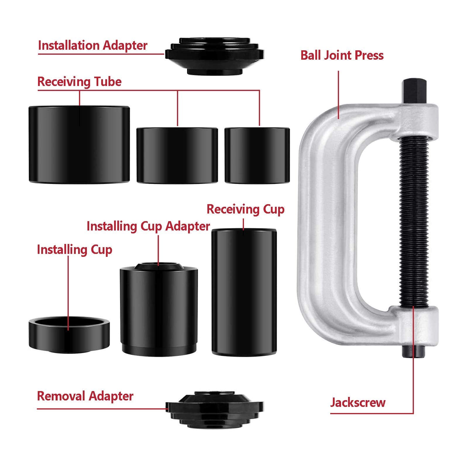 WINMAX receiver tubes set featuring three sizes for various joints.
