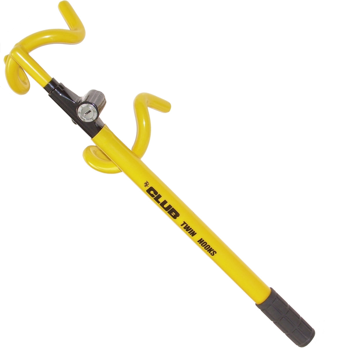 Winner International The Club 3000 twin hooks steering wheel lock secures cars with high visibility