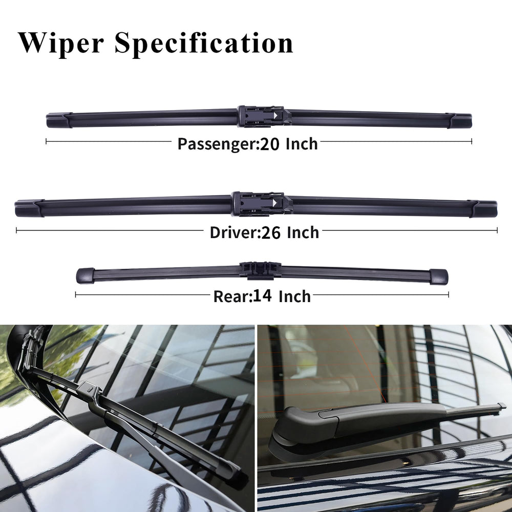 WINNERS X5 front 20in wiper provides full windshield coverage