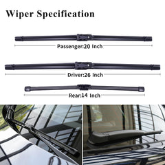 WINNERS X5 front 20in wiper provides full windshield coverage